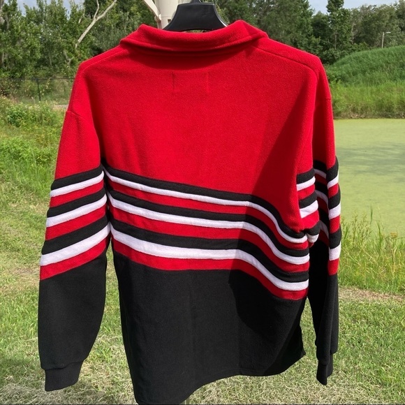 NASCAR Vintage Mens Red/BLK 1/4” Zip Fleece EUC - Picture 3 of 4